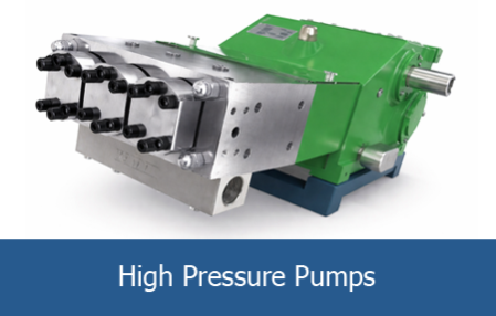 Products - High pressure pumps for various industrial use